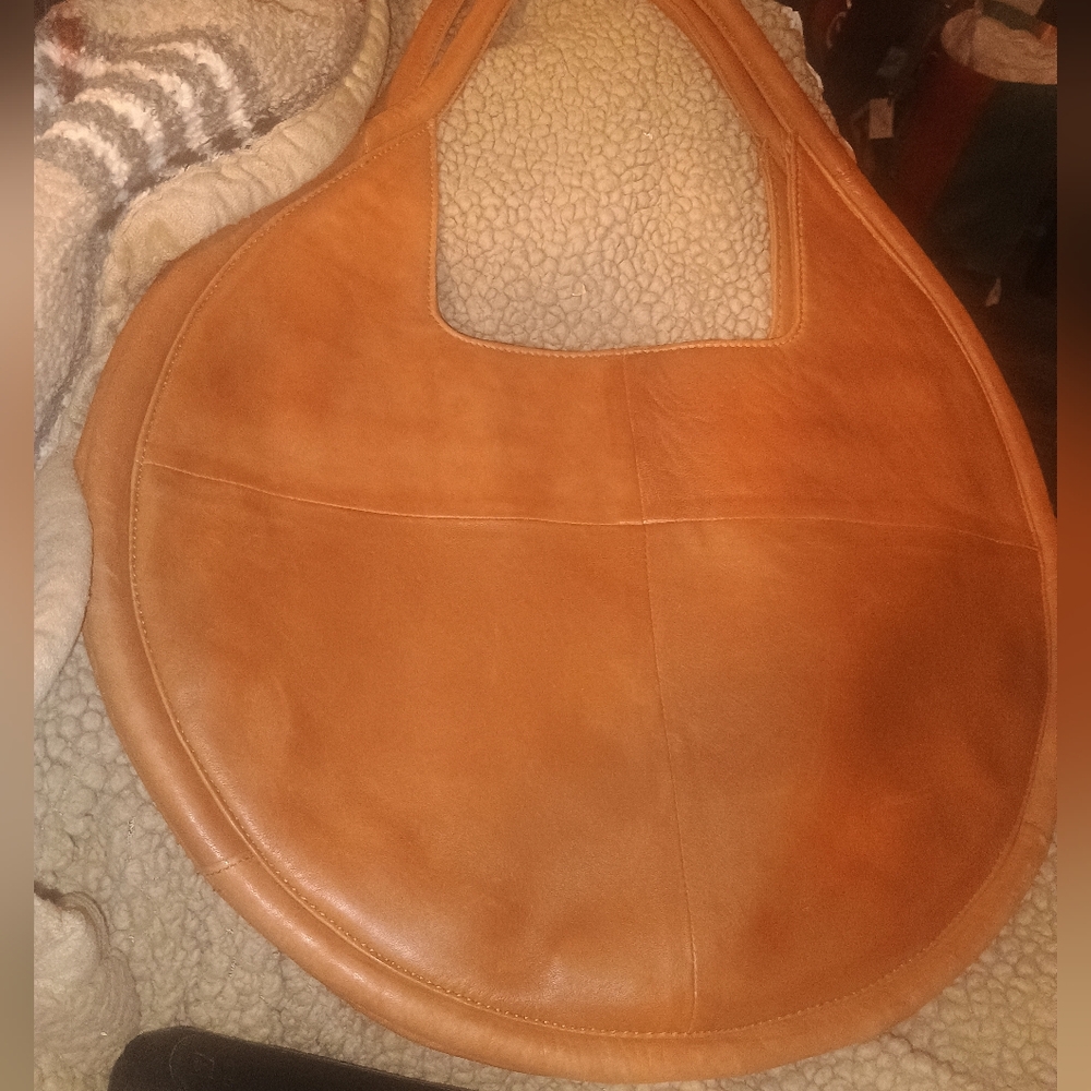 Tan Leather Hobo Bag
